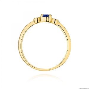 Pierścionek W0620 Szafir 0,15ct żółte złoto 375