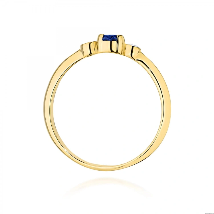 Pierścionek W0620 Szafir 0,15ct żółte złoto 375