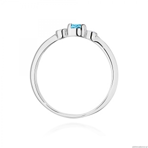 Pierścionek W0620 Topaz Swiss 0,15ct białe złoto 375