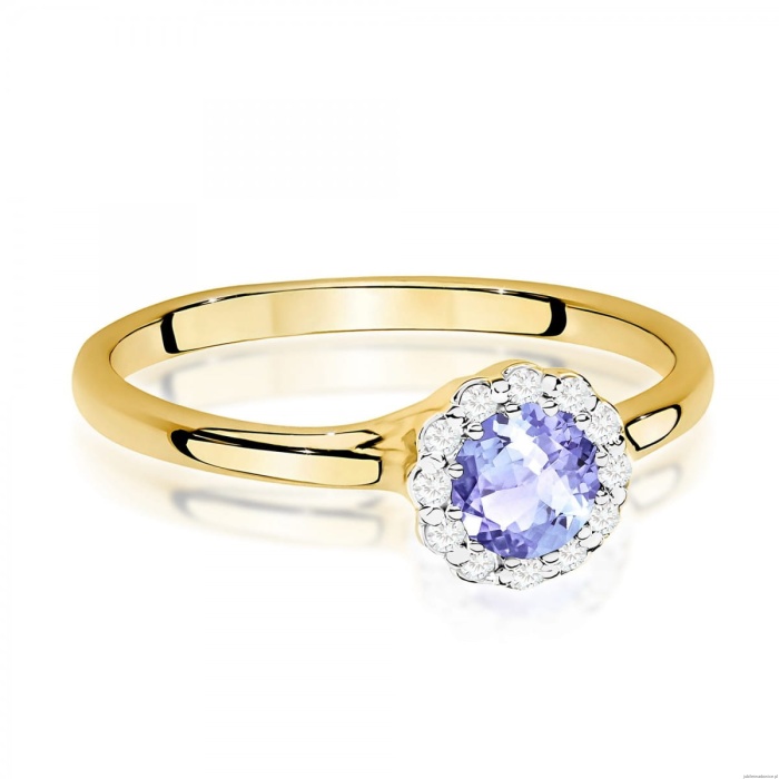 Pierścionek W0622 Tanzanit 0,50ct żółte złoto 375