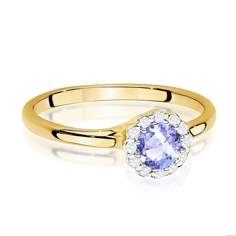 Pierścionek W0622 Tanzanit 0,50ct żółte złoto 375