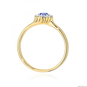 Pierścionek W0622 Tanzanit 0,50ct żółte złoto 375
