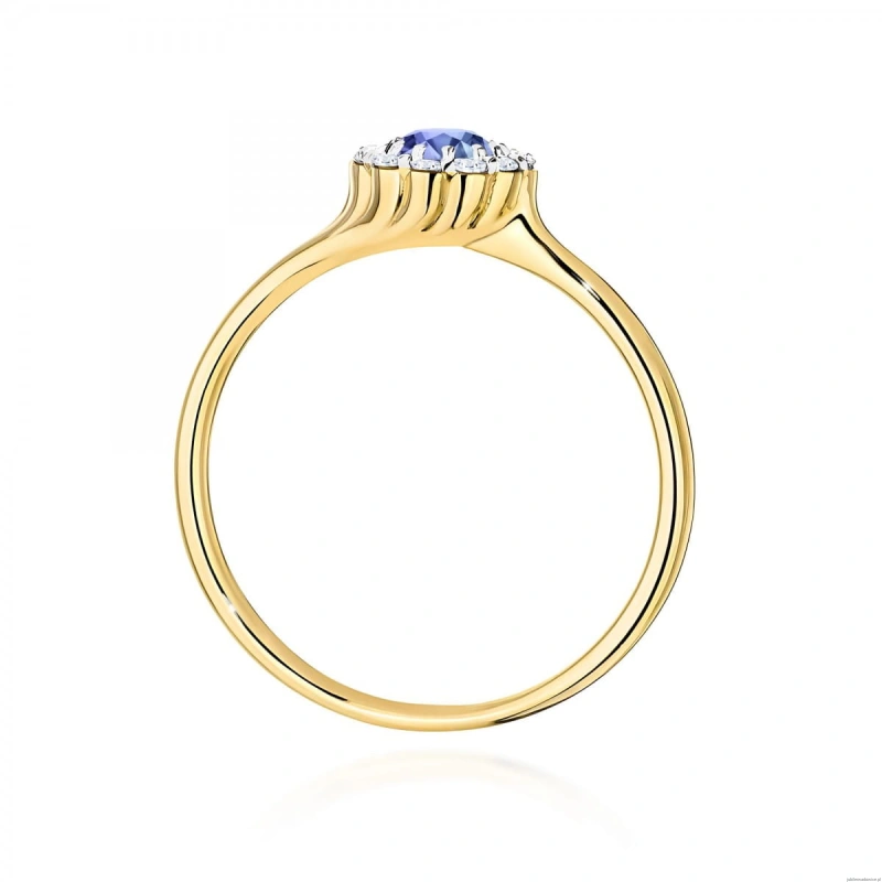 Pierścionek W0622 Tanzanit 0,50ct żółte złoto 375