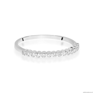 Pierścionek W0635 z diamentami białe złoto 375