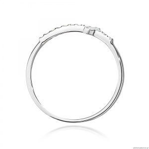Pierścionek W0636 z diamentami białe złoto 375
