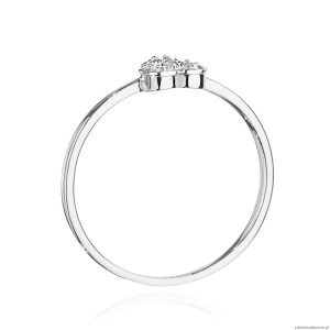 Pierścionek W0641 z diamentami białe złoto 375