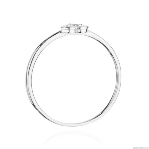 Pierścionek W0642 Diament 0,02ct białe złoto 375