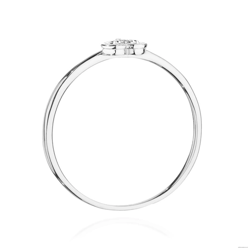 Pierścionek W0642 Diament 0,02ct białe złoto 375