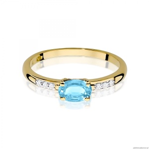Pierścionek W0077 Topaz Swiss 0,50ct żółte złoto 375