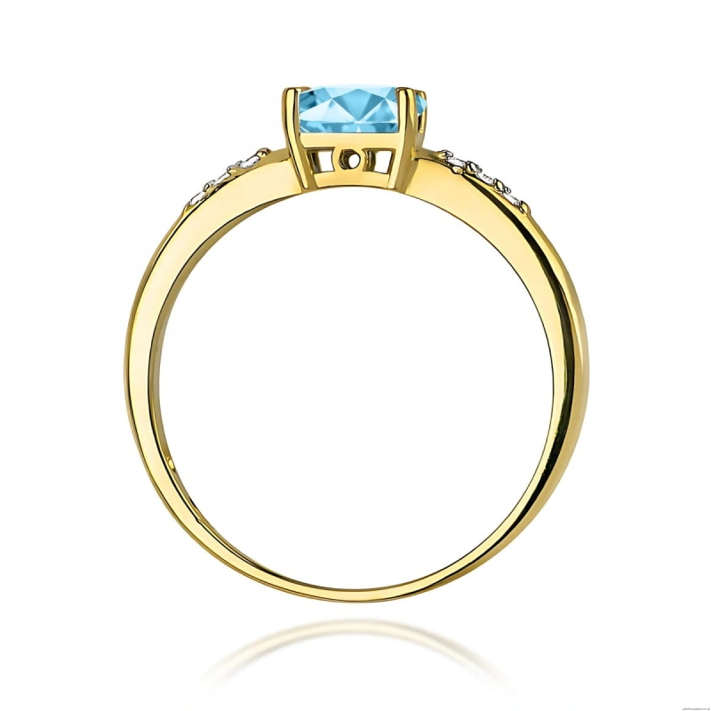 Pierścionek W0077 Topaz Swiss 0,50ct żółte złoto 375