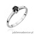 Pierścionek W0133 Czarny Diament 0,20ct białe złoto 375