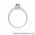 Pierścionek W0133 Czarny Diament 0,20ct białe złoto 375