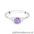 Pierścionek W0451 Ametyst 0,50ct białe złoto 375