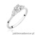 Pierścionek W0451 Biały Szafir 0,60ct białe złoto 375