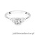 Pierścionek W0451 Biały Szafir 0,60ct białe złoto 375