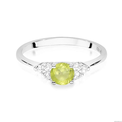 Pierścionek W0451 Oliwin 0,60ct białe złoto 375