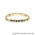 Pierścionek W0509 z czarnymi Diamentami żółte złoto 375