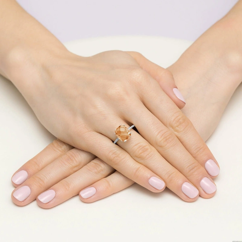 Pierścionek W0527 Morganit 2,80ct żółte złoto 375