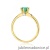 Pierścionek W0557 Szmaragd 0,50ct żółte złoto 375