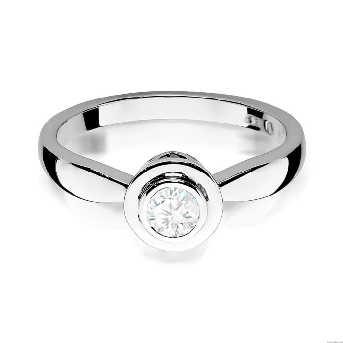 Pierścionek W0294 Diament 0,30ct białe złoto 375