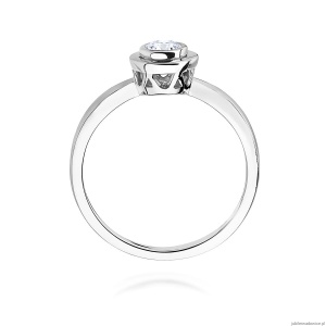 Pierścionek W0294 Diament 0,30ct białe złoto 375