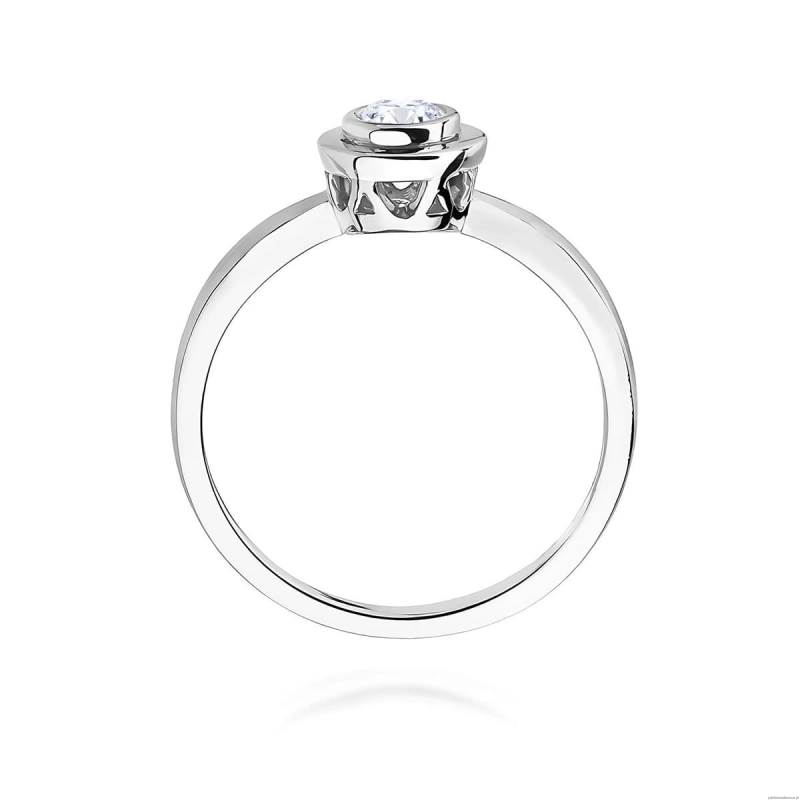 Pierścionek W0294 Diament 0,30ct białe złoto 375