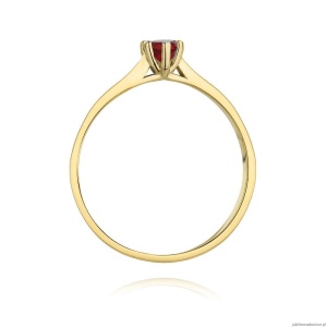 Pierścionek W0222 Rubin 0,15ct żółte złoto 375
