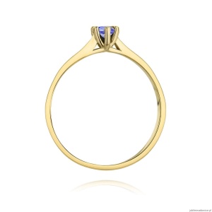 Pierścionek W0222 Tanzanit 0,15ct żółte złoto 375