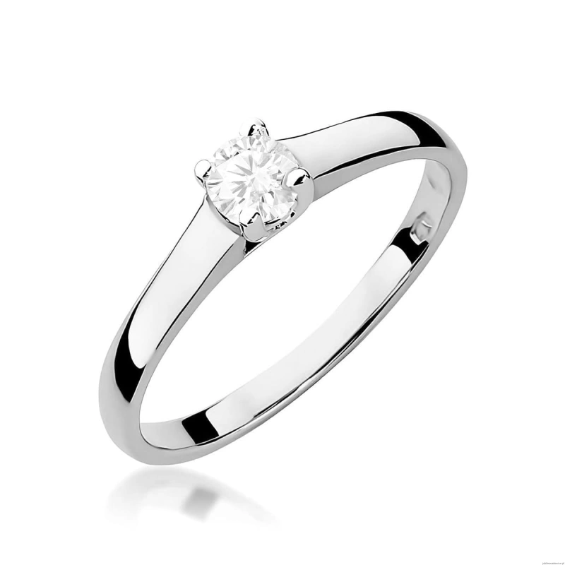Pierścionek W0239 Diament Laboratoryjny 0,20ct białe złoto 375