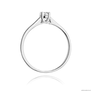 Pierścionek W0239 Diament Laboratoryjny 0,20ct białe złoto 375