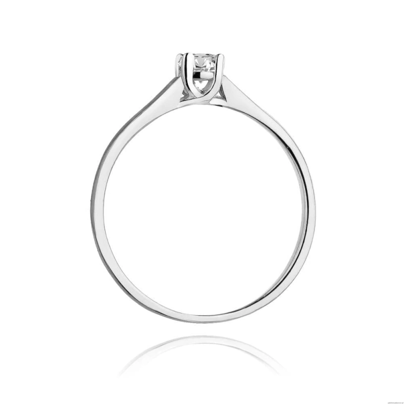 Pierścionek W0239 Diament Laboratoryjny 0,20ct białe złoto 375