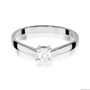 Pierścionek W0242 Diament Laboratoryjny 0,20ct białe złoto 375