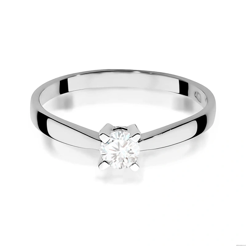 Pierścionek W0242 Diament Laboratoryjny 0,20ct białe złoto 375