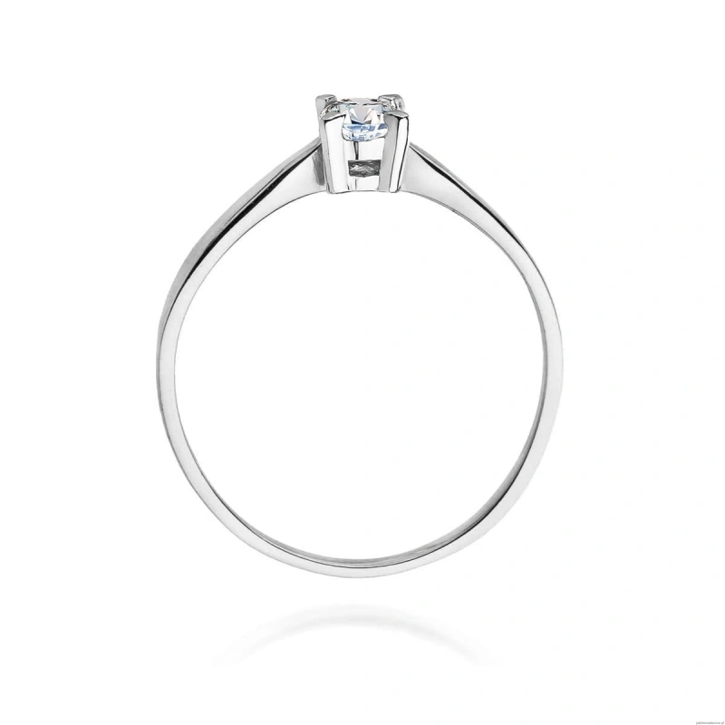 Pierścionek W0242 Diament Laboratoryjny 0,20ct białe złoto 375