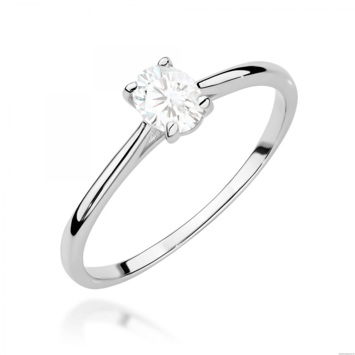 Pierścionek W0581 Diament 0,30ct biale złoto 375