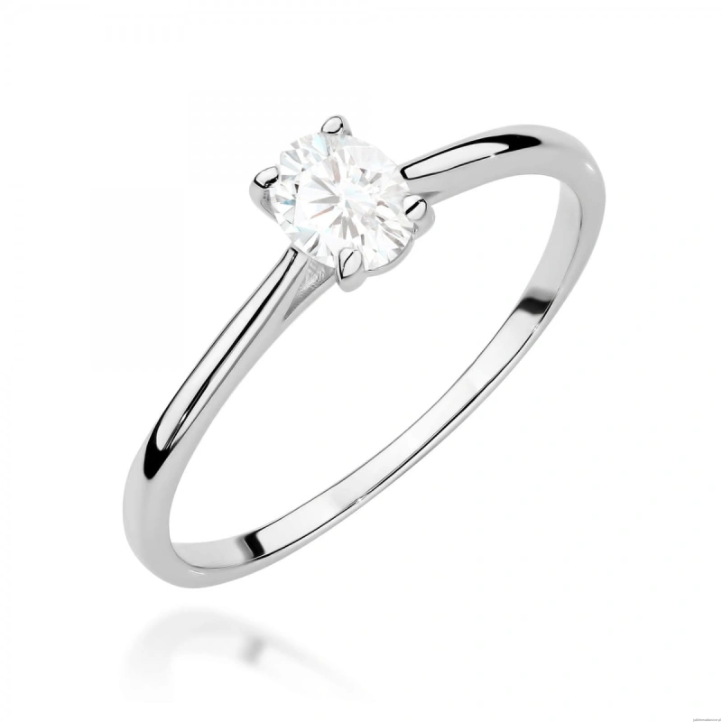 Pierścionek W0581 Diament 0,30ct biale złoto 375