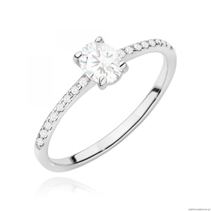 Pierścionek W0582 0,30ct białe złoto 375