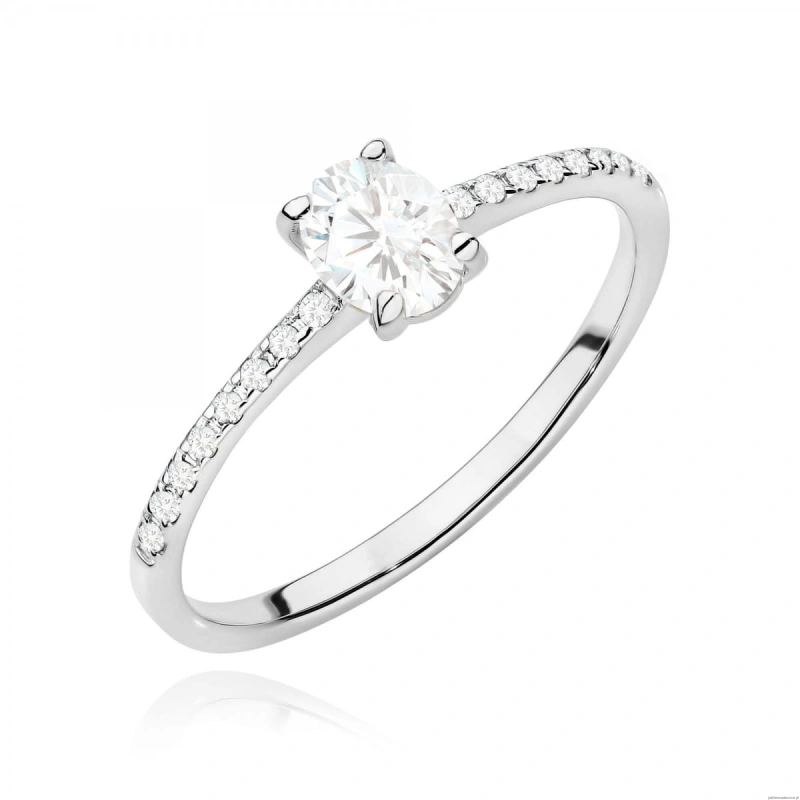 Pierścionek W0582 0,30ct białe złoto 375