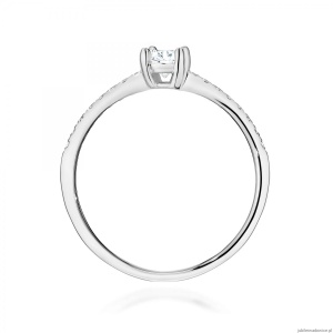 Pierścionek W0582 0,30ct białe złoto 375