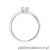 Pierścionek W0582 0,30ct białe złoto 375