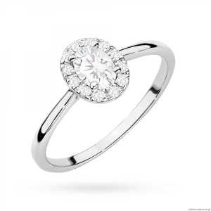 Pierścionek W0583 0,30ct białe złoto 375
