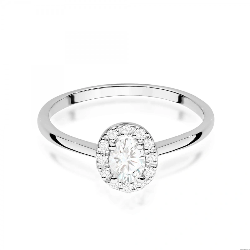 Pierścionek W0583 0,30ct białe złoto 375