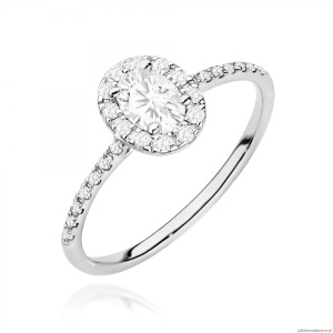Pierścionek W0584 0,30ct białe złoto 375