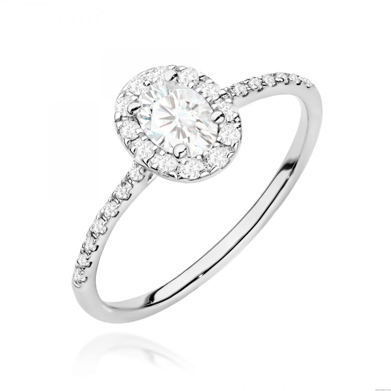 Pierścionek W0584 0,30ct białe złoto 375