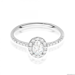 Pierścionek W0584 0,30ct białe złoto 375