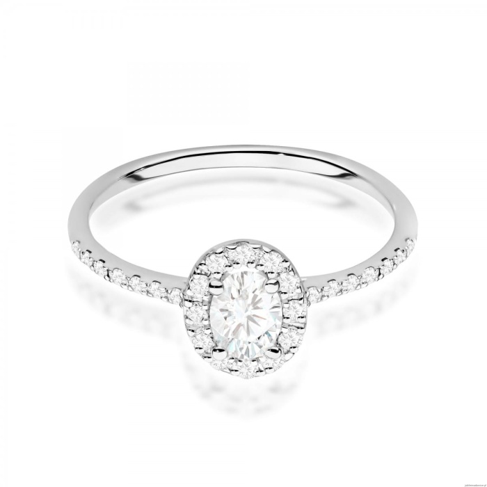 Pierścionek W0584 0,30ct białe złoto 375