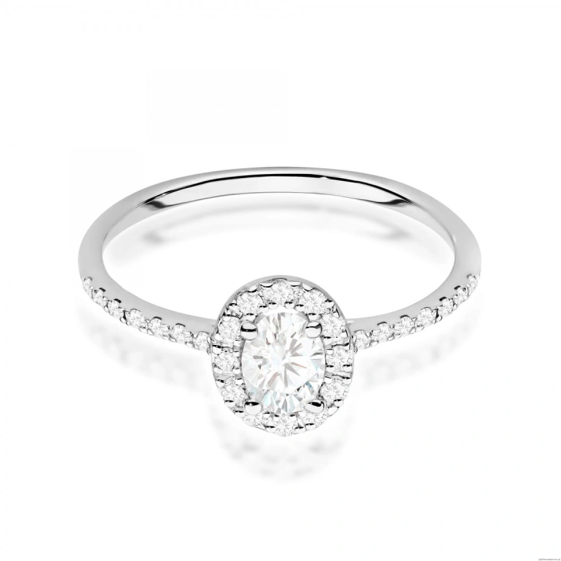 Pierścionek W0584 0,30ct białe złoto 375