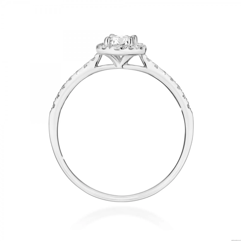 Pierścionek W0584 0,30ct białe złoto 375