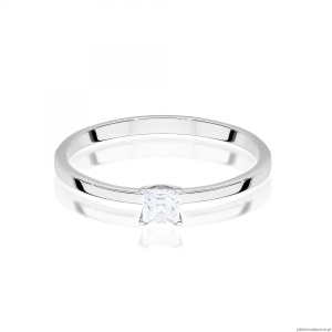 Pierścionek W0586 Diament 0,15ct białe złoto 375