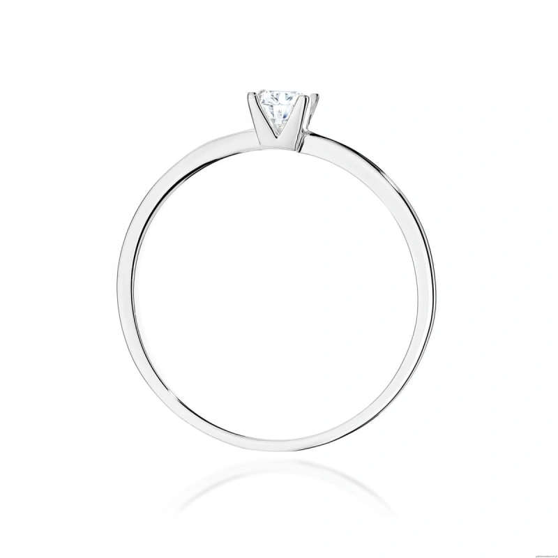 Pierścionek W0586 Diament 0,15ct białe złoto 375